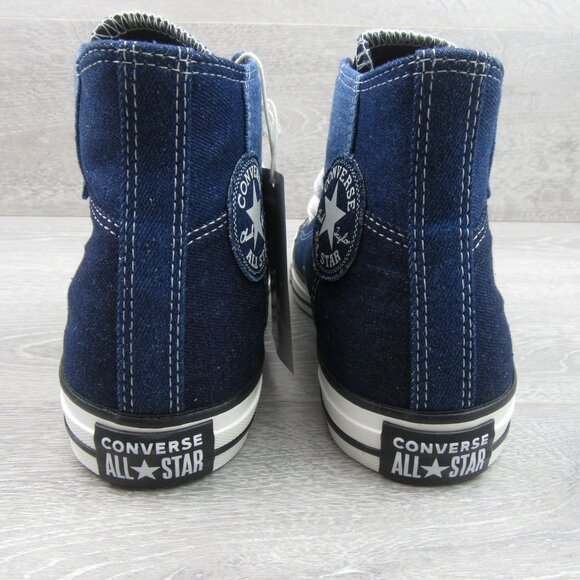 Converse CTAS HI Women's Size 9 Patchwork Denim Blue White Sneakers NEW - Picture 9 of 14